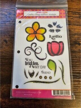 Craft Lounge Cling Rubber stamp Set Spring Sketches Flowers